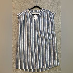 Stitch Drop Blue and White Dress or Swim Cover up